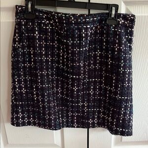 LOFT Blue and Pink Mini Skirt for Cocktail